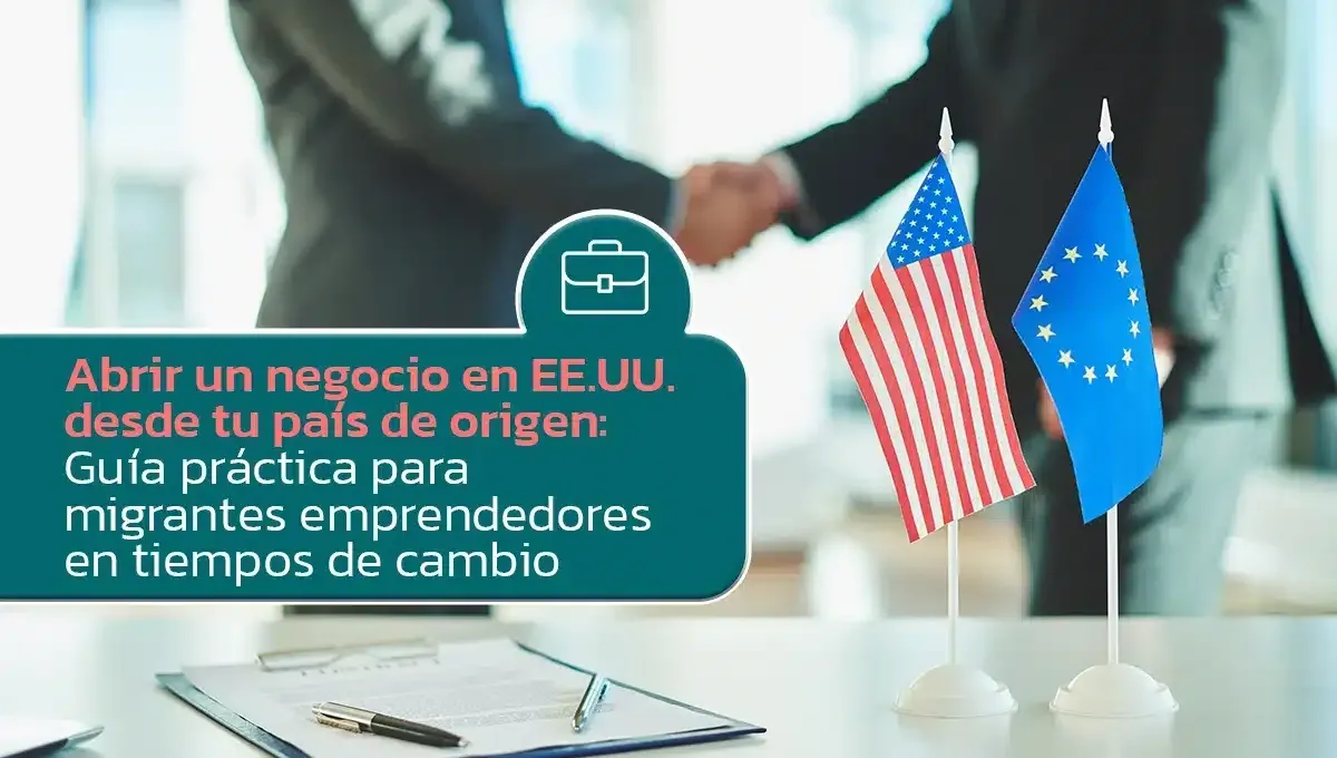 Portada de una guía para abrir una empresa en Estados Unidos desde el exterior