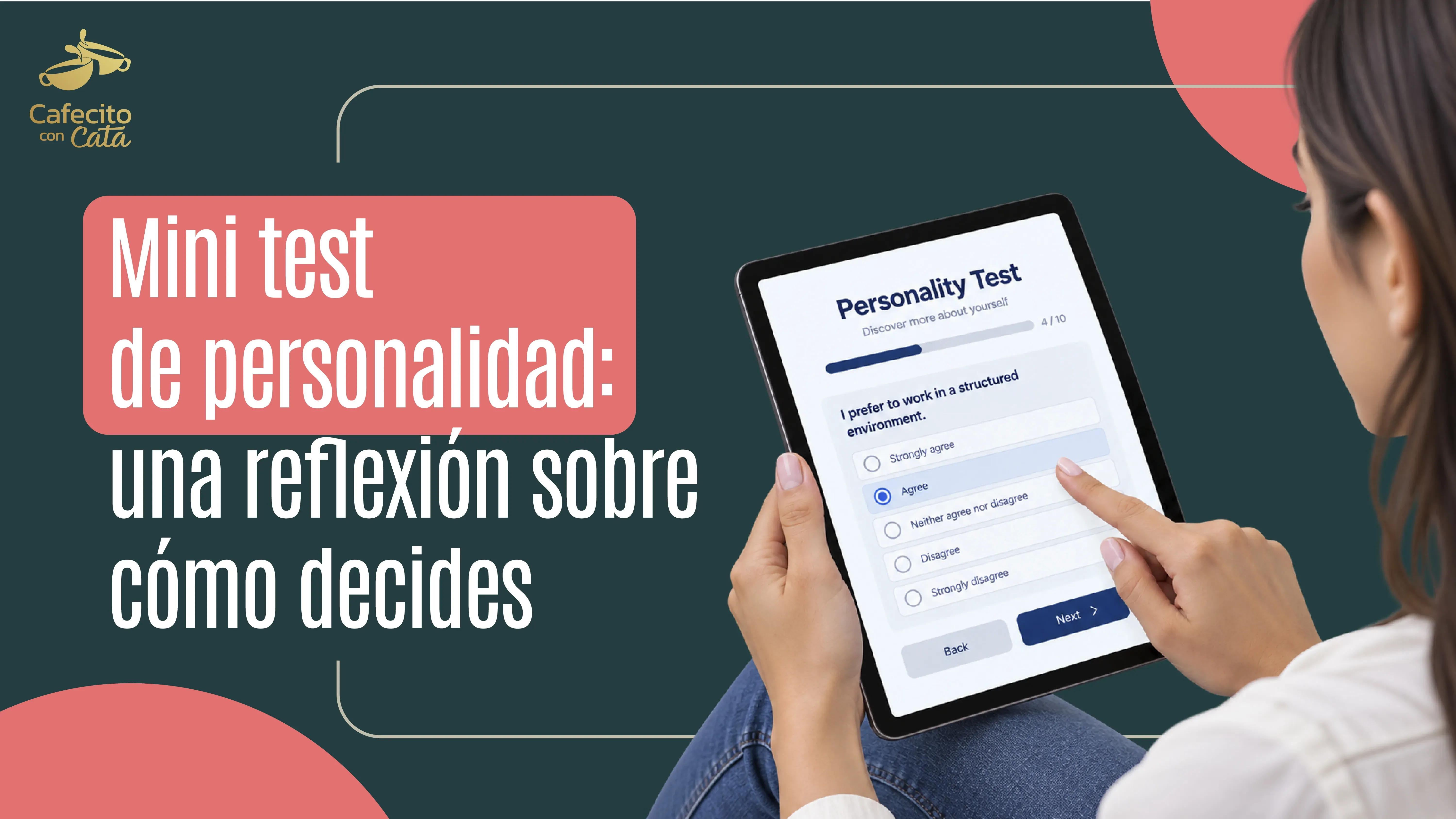 Portada del mini test de personalidad: una reflexión sobre cómo decides