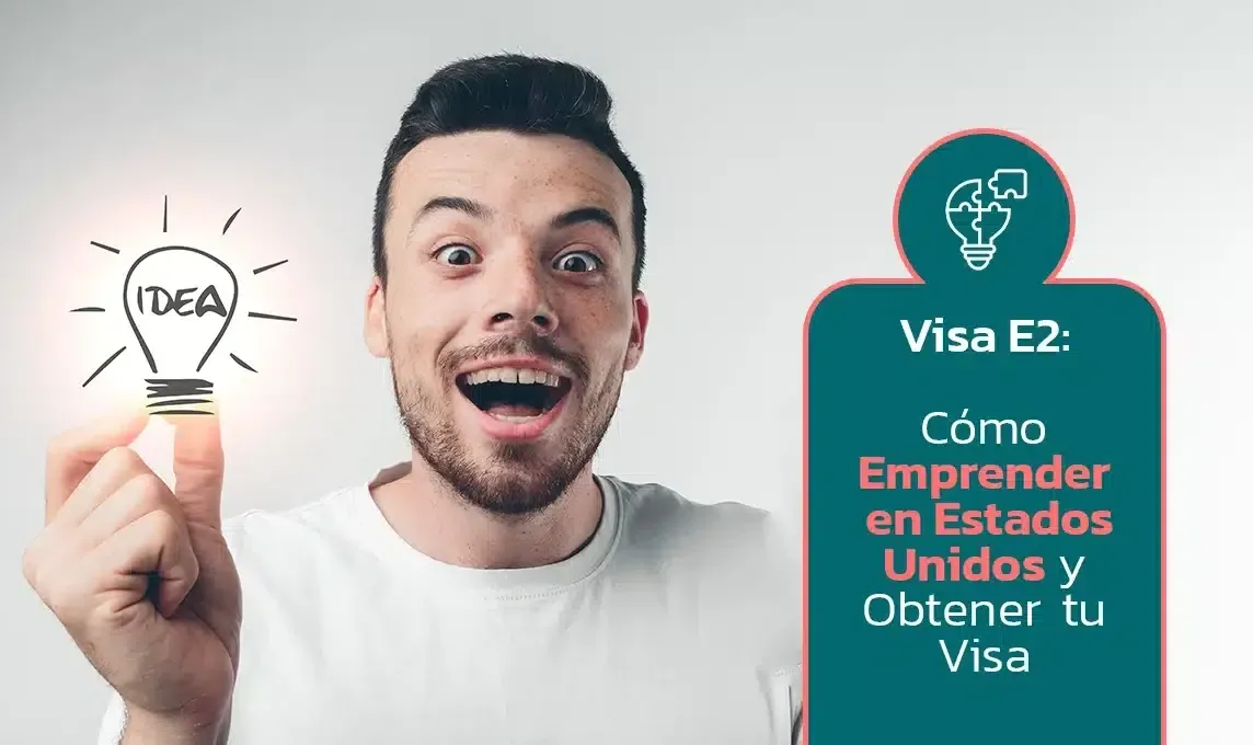Portada de la guía E2 con un emprendedor y una ilustración de una idea de negocio