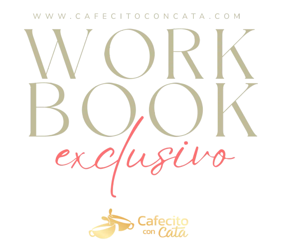 Portada tipográfica del Workbook exclusivo de Cafecito con Cata