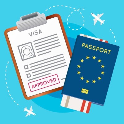 3.visa eb5. un pasaporte y una visa